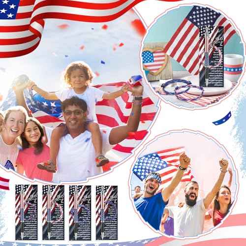 180 Pcs Veterans Day Gifts Bulk American Flag Souvenir Gifts American Flag Ballpoint Pens Rope Bracelets and Star Stripe Bookmarks Remembrance Day for Army Veterans Memorial Heroes Supplies