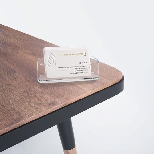 HSYMQ Acrylic Business Card Holder - 8 Pack Clear Plastic Display Stand | Fits 30-50 Cards