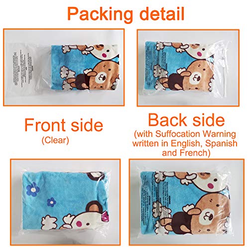 Huvai 18x24 Inch 100 Pack Clear Self Seal Poly Bags with Vent Holes & Warning