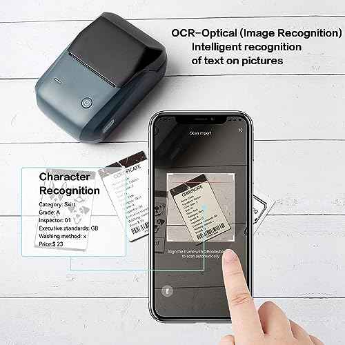 LMASBLTER B1 Label Makers - Barcode Label Printer Bluetooth Portable Thermal Printer for Small Business, Address, Logo, Clothing, Jewelry, Retail, Mailing, Sticker Printer for Phones & PC, Black