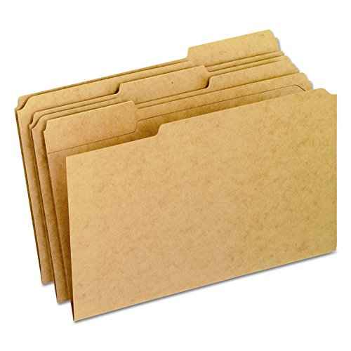 Pendaflex RK15313 Two-Ply Dark Kraft File Folders, 1/3 Cut Top Tab, Legal, Brown (Box of 100)