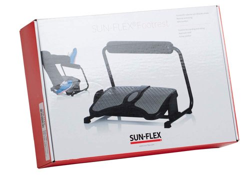 SUN-FLEX Ergonomic Height Adjustable Office Footrest Under Desk at Work for Sitting and Standing,Intuitive Foot Stool and Leg Rest for Standing Desk (Black)