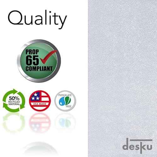DESKU Super Oval Desk Chair Mat ? Heavy-Duty PVC Mats for Carpet Floor Protection, Clear, 36" x 48" Inches, Made in The USA