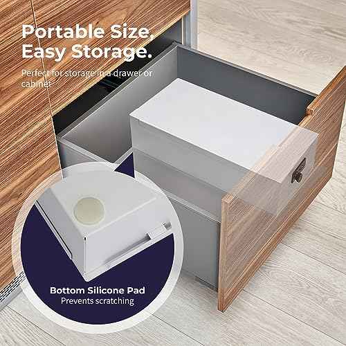 Volcora Cash Box Money Organizer - 15¡± x 7.5¡± x 4¡± Cashbox 5 Compartments Drawer Tray - Bills and Coin Slot with Combination Lock for POS Register, Kiosk, Retail, Personal and Business Use, White