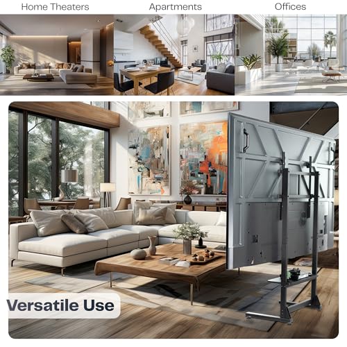 VIVO Universal TV Stand 55-100 inch with Storage Shelves, Heavy-Duty Steel