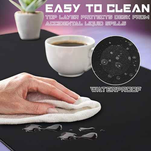 XXL Extended Gaming Mouse Pad/Mat 40"x18"(Stealth) - Large & Wide Desk Cloth Mousepad - Stitched/Water Proof/Non Slip Base