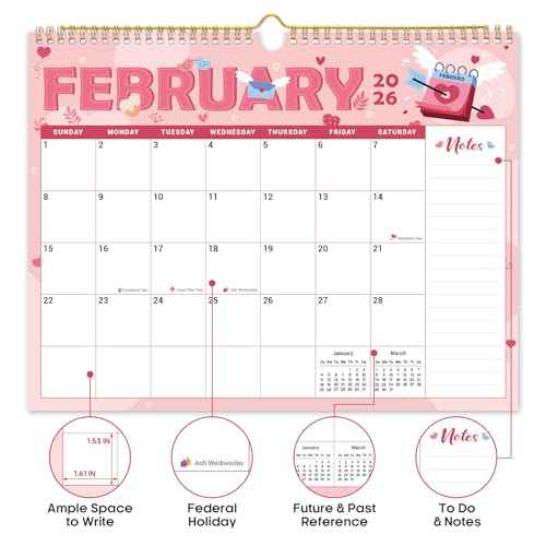 2026 Calendar,18-Month Wall Calendar Runs from Jan 2026 to Jun 2027, 11.5" x 14.7", Large Monthly Calendar with Twin-Wire Binding, Perfect for Home or Office - Seasonal