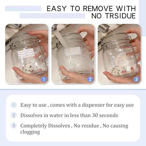 L LIKED Dissolvable Labels, 2x1 Inch, 300 Stickers, Use by Food Rotation Labels for Storage and Container