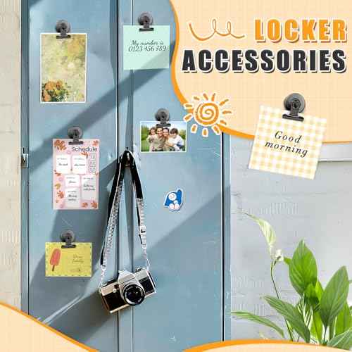 Grtard 12 Pack Magnetic Clips, Fridge Magnets Refrigerator Magnets, Strong Magnetic Clips Heavy Duty, Whiteboard Magnet Clip for Home, Kitchen, Office, School, Locker Decor, Photo Display (Black)