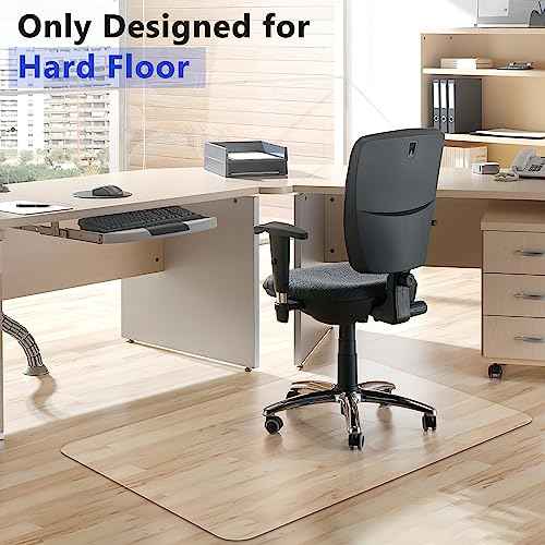Office Chair Mat for Hard Wood Floors, 36 x 48 inches Clear Floor Mat for for Rolling Chairs, Heavy Duty Wood/Tile Floor Protectors for Home Office, Anti-Slip, Easy to Clean