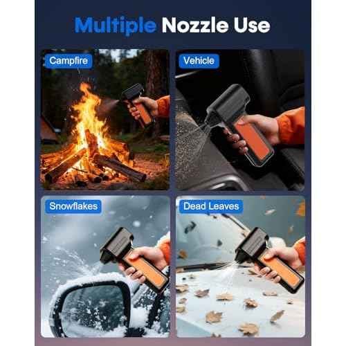 Electric Air Duster for Deep Cleaning: 135,000RPM Stepless Speed 8000mAh Rechargeable Powerful Compressed Air Duster Cordless with Fast Charging for Computer by Rohent - DW186