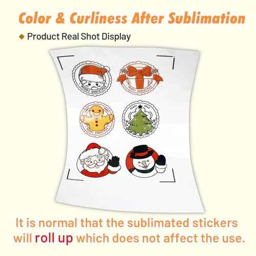TransOurDream Sublimation Sticker Paper-10 Pcs 100% Glossy Clear Waterproof Sublimation Stickers 8.5x11 for Sublimation Inkjet Printer with Sublimation Ink, Decoration for Mugs, Phone Cases, Tumbler