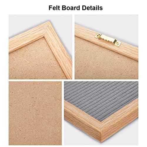 10 x 10 inch Felt Board Felt Letter Board Sign, Message Board Word Board Letter Boards Sign Bulletin Board Letters, Pregnancy Announcements Baby Announcement Sign (Black)