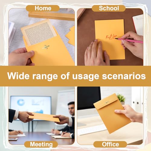 300 Pcs 5x7 Inch Manilla Envelopes with Gummed Clasp Closure - Reinforced, Secure Seal