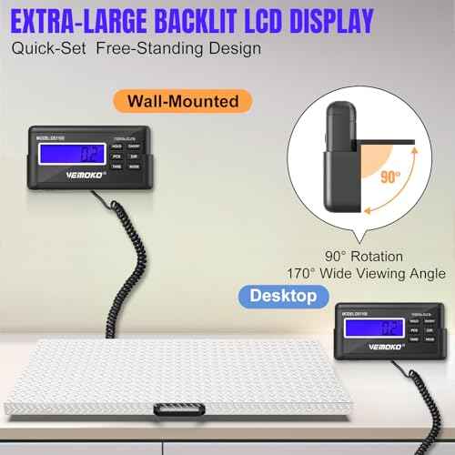 Precision Large Dog Scale - 1100lb x 0.2lb Large Breed Animal Livestock Weight Scale, Pet Scale Non-Slip Stainless Steel Platform for Dogs (Non-Slip Platform)