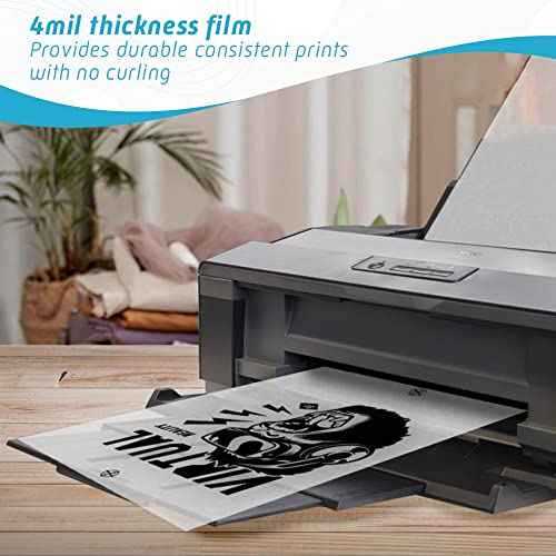 Cisinks 13 x 19 Inch A3+ Waterproof Inkjet Transparency Film for Silk Screen Printing 50 Sheets - 100micron Quick Drying Positives Universal Printers 4 Mil