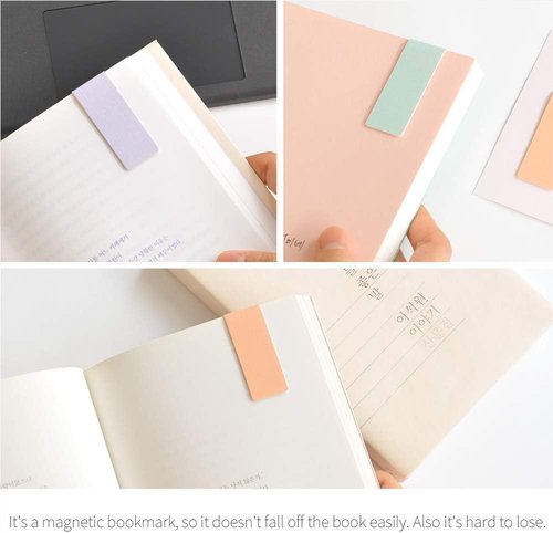 Monolike Magnetic Bookmarks - Solid Pastel, Ocean & Misty Colors | 15-Piece Set