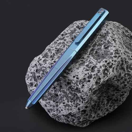 Titanium Ballpoint Pen with Clip Cap 5.2" Tactical Pen Compact Size EDC Ballpoint Pen for Everyday Carry