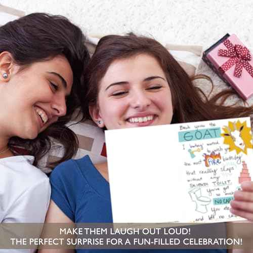 Gooji 5x7 Skibidi Toilet Funny Birthday Card for All Ages - Fire & GOAT Theme for Daughter, Youth, Teenager, Best Friend - Perfect Gen Z Humor for Men and Women