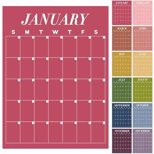2026 Undated Large Wall Calendar New Year Blank Planner Dry Ease Reusable Yearly Calendar 12 Month Annual Erasable Planner for Christmas Office Home Classroom(Classic,16¡®¡¯x 20¡®¡¯)