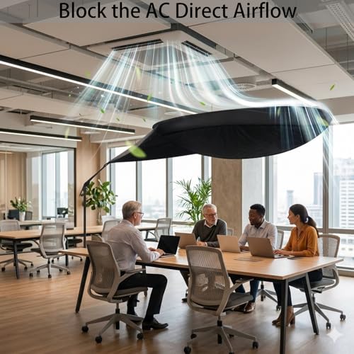 Office Cubicle Desk Shade 65 Inch - Light Blocking, Foldable Privacy Screen for 50-60 Inch Cubicles