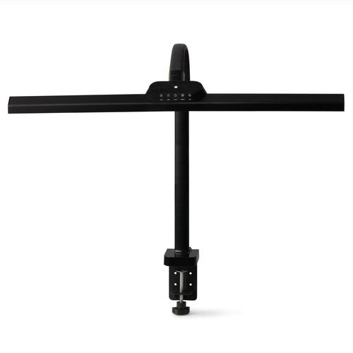 BARMIKA Bright Office Desk Lamp with Clamp, Dimmable LED Workbench Light with Touch Control, Adjustable Arm, Smart Architect Lamp for Desk, Tall Clamp Light for Office, Computer Monitors, Black