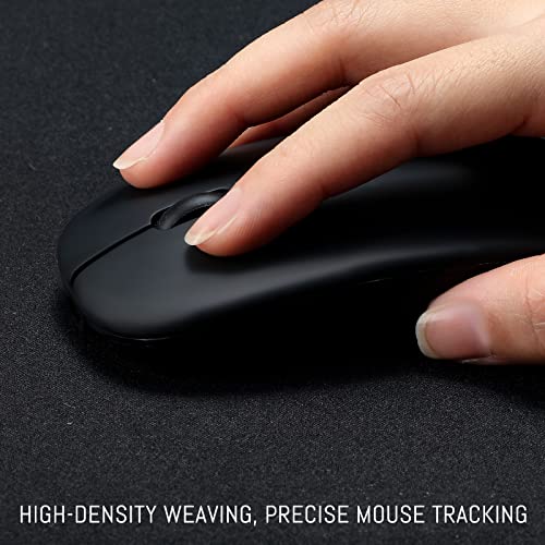 Crtiin 50 Pack Mouse Pad Bulk Computer Mouse Pad Gaming Mousepad for Computers Laptop Christmas Office Appreciation Gifts with Non Slip Rubber Base(9.84 x 11.81 Inch,Black)