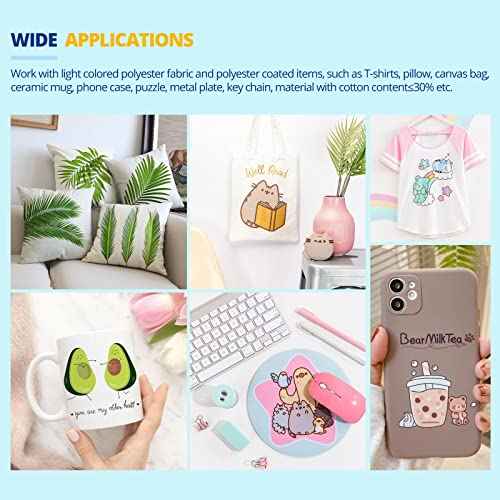 HTVRONT Sublimation Paper 11x17 Inch - 200 Sheets sublimation transfer paper Compatible with Inkjet Printer,sublimation heat transfer paper for Tumblers, Mugs, T-shirts and Other Sublimation Blanks
