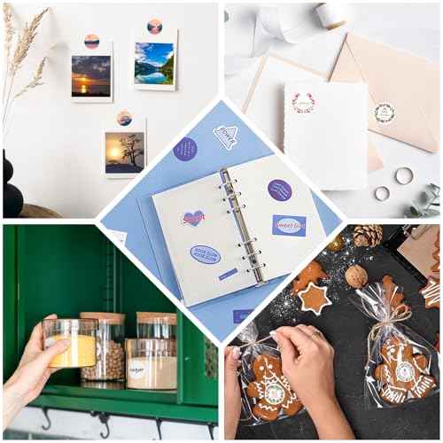L LIKED 1'' Diameter Round Printable 25 Sheets Matte Sticker Labels for Laser/Inkjet Printer, White Blank Circle Stickers, Strong Adhesive (1575 Labels)