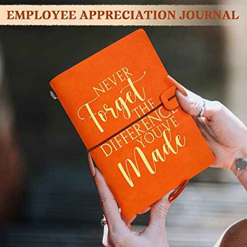 Kosiz 12 Pack Employee Appreciation Gifts Bulk Thank You Gift Leather Journals Inspirational Notebook for Vet Tech Medical Assistant Women Men Employee Coworker Staff Teacher Nurse Volunteer