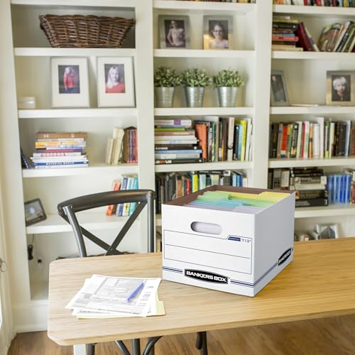 Bankers Box 12-Pack Basic Duty File Storage Boxes with Lids for Letter & Legal Documents