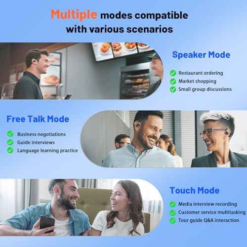 Translation Earbuds Real Time ? 156 Languages Translator Earbuds, Free AI App Assisrant with 4 Smart Modes, Ultra-Light Open Earbud for Travel, Business, Language Learning (Black)