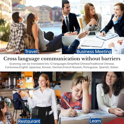 Translation Pen, Portable 13 Language Translator Device, Reading Pen & Translation Pen for Dyslexia, Learning Difficulties & Language Learners, Scan Reading Pen for Students Travelers Businessmen