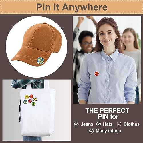 Lyrow 96 Pcs Employee Appreciation Pins Employee of The Month Gifts Bulk 3/4 Inch Recognition Enamel Cheer Lapel Pins for Employees Coworkers Team Gift