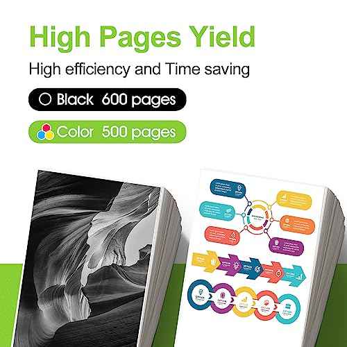 275 and 276 Ink Cartridges Combo Pack Replacement for Canon 275 and 276 XL PG-275XL CL-276XL Ink for Canon PIXMA TS3520 TS3522 TS3500 TR4720 TR4722 TR4700 Printers£¨1 Black, 1 Color,Value Pack£©