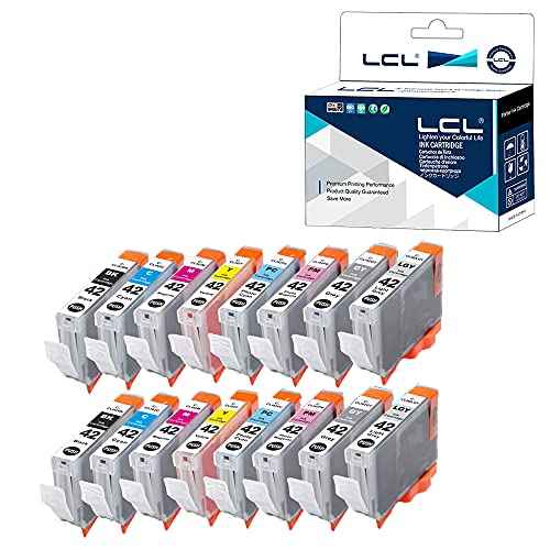 LCL Compatible Ink Cartridge Replacement for Canon CLI-42 CLI42 Pro-100 Pro-100S (16-Pack 2BK 2C 2M 2Y 2PM 2PC 2LGY 2GY)