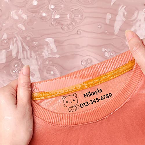 Waterproof Name Stamp for Clothes & School Uniforms - Personalized Signature Stamp