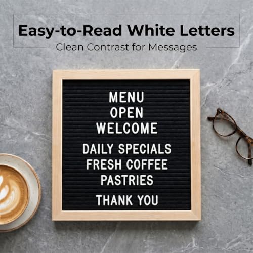 White Precut Felt Letter Board Letters 0.75 Inch Set of 394 - C CRYSTAL LEMON, White / 3/4 inch
