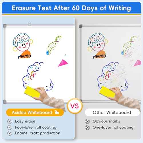 Magnetic Dry Erase Board, 36 x 24 Inch White Board with Marker, Magnet and Eraser, Magnetic Whiteboard for Home, School, Office, Kitchen