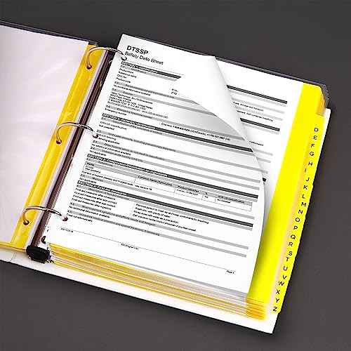 Avery Heavy-Duty Industrial SDS Binder, 3" One-Touch Rings, Yellow/Red Border (18952)
