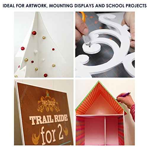 Foam Board 24 x 36 x 3/16" (5mm) - 12 Pack - White Poster Board, Acid Free, Double Sided, Rigid, Sign Board Foamboard for Mounting, Crafts, Paintings Prints, Art, Display, Presentation and Projects