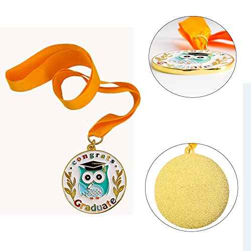 GraduationMall Congrats Kids Graduation Medal with Neck Ribbon,Kindergarten & Preschool Graduation Award Medallion,Party Decoration