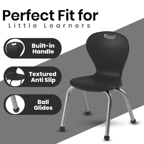 Chair and Table Set for Schools - Round Table About 36" Diameter - Height Adjustable Legs -Spray Edges - and Four Luxurious Classroom Chairs - for Commercial Spaces