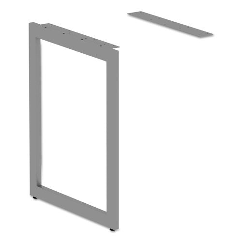 Alera alera Open Office Series o-Leg Return Base, Fully Adjustable, 36 to 70.78w x 23.38d x 28.5h, Silver