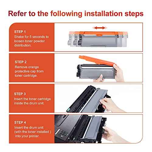 TN660 Toner Cartridge Replacement for Brother TN660 TN-660 TN 660 High Yield TN 630 TN630 Toner for Brother Printer HL-L2340DW HL-L2300D HL-L2380DW MFC-L2700DW L2740DW MFC-L2720DW Printer(4 Black)