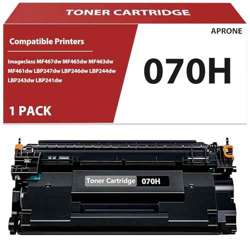 APRONE 070H Black Toner Cartridge Compatible for 070H CRG-070H CRG070H Toner Cartridge for imageCLASS MF465dw MF462dw LBP247dw LBP247dw LBP246dw Printer (10,200 Pages,1-Pack)