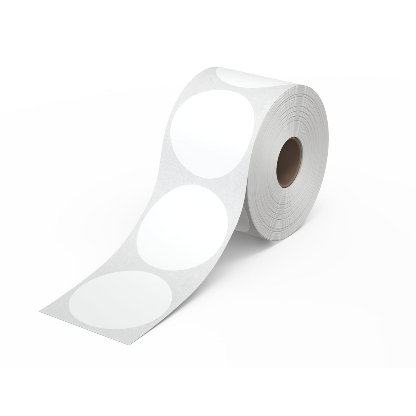 Rollo Circle Thermal Labels 2 Inch - Roll of 1,000 Round Sticker Labels - Multi-Purpose Direct Thermal Printer Stickers 2x2 (White)