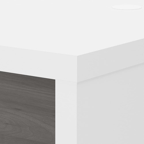 Bush Furniture Credenza Office Table with Wire Management | Echo Collection Computer Desk for Home Office with Quick-to-Assemble Hardware | 60Wx24Lx30H