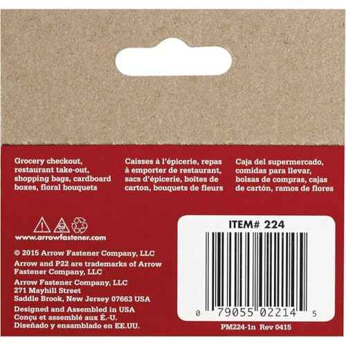 Arrow P22 Staples #224-1/4 Inch 6 mm for Staplers - Fastener Staples - 6-pack - 30,300 TOTAL STAPLES