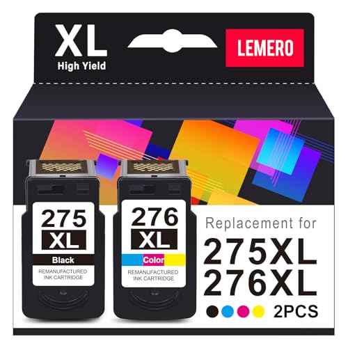 Ink 275 and 276 Replacement for Canon 275 and 276 Ink Cartridges Cannon Ink 275 276 275XL 276XL for Canon Pixma TS3722 TR4720 TR4700 TS3700 TS3522 TR4722 Printer Ink 275 Combo Pack